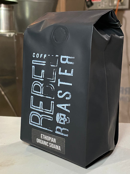 Rebel Roaster Coffee Ethiopia Organic Sidama Bura Hamasho G1 – Natural Process Air Roasted Coffee