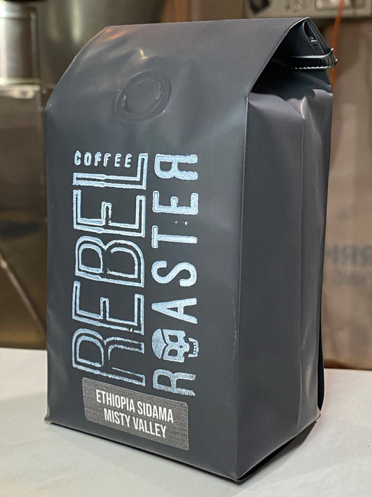 Rebel Roaster Coffee Ethiopian Sidama Misty Valley Natural Process Air Roasted Coffee
